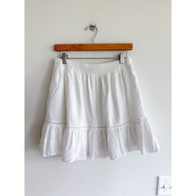 Load image into Gallery viewer, Madewell Rosalie Tie Strap Top Embroidered Smock Waist Mini Skirt Set White M