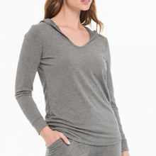 Load image into Gallery viewer, Barefoot Dreams Malibu Collection Long Sleeve Hooded Sweatshirt Gray M
