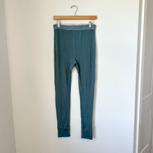Load image into Gallery viewer, SKIMS Cotton Rib Knit Pull On High Rise Leggings Kyanite Green L NWT