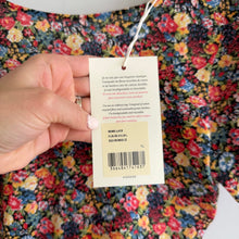 Load image into Gallery viewer, Sézane Robe Luce Floral Print Short Sleeve Maxi T-Shirt Dress Red Blue L NWT
