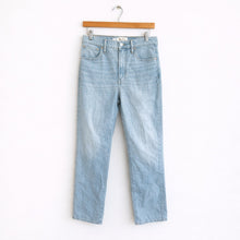 Load image into Gallery viewer, Madewell Slim Demi-Boot Light Wash Denim High Rise Jeans Blue 26