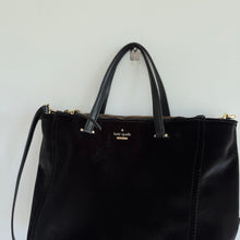 Load image into Gallery viewer, Kate Spade Dawn Place Velvet Kona Satchel Crossbody Bag Black