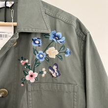Load image into Gallery viewer, GERARD DAREL Satine Embroidered Jacket in Green 3