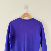 Load image into Gallery viewer, J. Crew Cashmere V-Neck Long Sleeve Pullover Sweater Purple XS