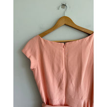 Load image into Gallery viewer, Gal Meets Glam Sally Belted Crepe Fit & Flare Mini Dress Coral Pink 8 NWT