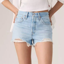 Load image into Gallery viewer, Levi's Premium 501 Original Frayed Hem Short Light Wash Blue 31