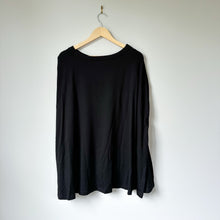 Load image into Gallery viewer, Kal Rieman Cape Sweatshirt Boat Neck Pullover Black L NWT