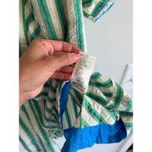 Load image into Gallery viewer, Free People Bop Around Striped Scoop Neck 3/4 Sleeve Casual Romper Green S NWT