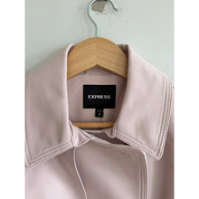 Load image into Gallery viewer, Express Double-Breasted Belted Outdoor Casual Trench Coat Blush Pink M NWT