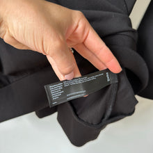 Load image into Gallery viewer, Eileen Fisher Stretch Jersey Knit Mock Neck Long Sleeve Top Black M