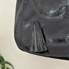 Load image into Gallery viewer, Anya Hindmarch Patent Leather Tassel Tote Bag Black with Dust Bag