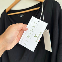 Load image into Gallery viewer, JJ Winks Layered Draped Sweatshirt Black NWT