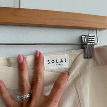 Load image into Gallery viewer, Solai The Label Linen Blend Pull-On High Rise Wide Leg Pants Cream L