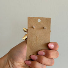 Load image into Gallery viewer, Gold Flower Statement Stud Earrings Gold One Size