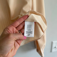 Load image into Gallery viewer, Anthropologie Eri + Ali Bow Tie-Neck Accent Long Sleeve Blouse Cream Beige S