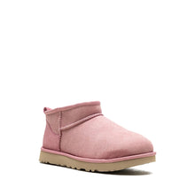 Load image into Gallery viewer, UGG Classic Ultra Mini Sheepskin Suede Slip On Ankle Boots Pink 9