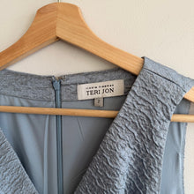 Load image into Gallery viewer, Teri Jon by Rickie Freeman V-Neck Sleeveless A-Line Midi Cocktail Dress Blue 2