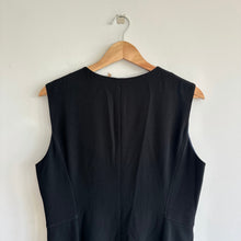 Load image into Gallery viewer, Elie Tahari Fit & Flare Front Zip Sleeveless Mini Dress Black