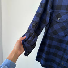 Load image into Gallery viewer, Sanctuary Evereve Boyfriend Plaid Shirt Rich Indigo S NWT