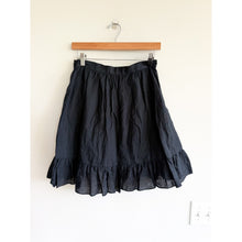 Load image into Gallery viewer, J. Crew Linen Faux Wrap Ruffled Mini Skirt Black O
