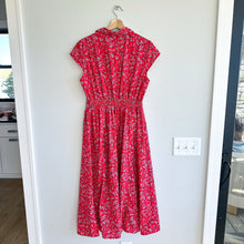 Load image into Gallery viewer, HAYDEN Floral Short Sleeve Midi Shirt Dress Red L