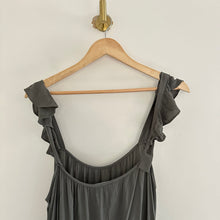 Load image into Gallery viewer, BB Dakota Tiered Ruffled Sleeveless Scoop Neck Maxi Maternity Dress Green L