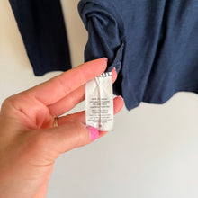Load image into Gallery viewer, Beyond the Bump by Beyond Yoga Crew Neck Long Sleeve T-Shirt Blue M