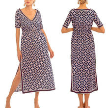 Load image into Gallery viewer, Gretchen Scott Surf's Up Dress Lucy in The Sky Navy XL NWT