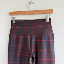 Load image into Gallery viewer, Beyond Yoga Softmark Caught In The Midi Leggings Dark Cherry Preppy Plaid L