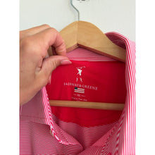 Load image into Gallery viewer, Fairway & Greene USA Mini Stripe Short Sleeve Golf Jersey Polo Shirt Red XL NWT