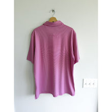 Load image into Gallery viewer, Fairway & Greene Mini Striped Short Sleeve Polo Shirt Pink White XL
