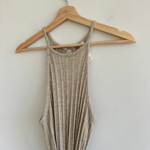 Load image into Gallery viewer, Anthropologie Amadi Sleeveless Knit Midi Belted Halter Sweater Dress Beige XS