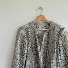 Load image into Gallery viewer, Elie Tahari Janet Python-Embossed Leather Jacket L