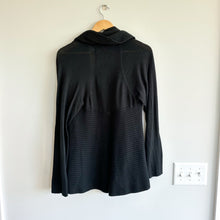 Load image into Gallery viewer, Laurie B Open Waterfall Draped Front Ribbed Knit Long Sleeve Cardigan Black M