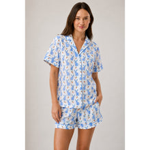 Load image into Gallery viewer, Roller Rabbit Romy The Rabbit Livy Pajama Shorts Set Blue L NWT