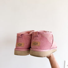 Load image into Gallery viewer, UGG Classic Ultra Mini Sheepskin Suede Slip On Ankle Boots Pink 9