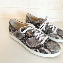 Load image into Gallery viewer, Ecco Soft 7 Nubuck Leather Snake Embellished Sneakers 9-9.5