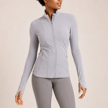 Load image into Gallery viewer, Athleta Shanti Salutation Full Zip Jacket in Powervita Purple S