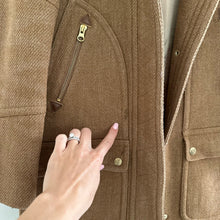 Load image into Gallery viewer, J. Crew Chateau Wool Blend Hooded Stadium Cloth Parka Coat Brown 00P