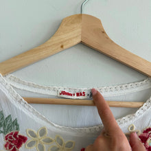 Load image into Gallery viewer, Johnny Was Floral Embroidered Eyelet Sheer Side Slits Tunic Top White M
