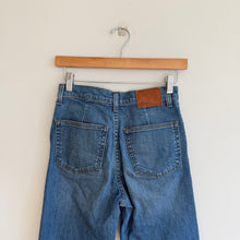 Load image into Gallery viewer, J. Crew Rayner High Rise Raw Hem Denim Wide Leg Jeans Blue 25