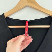 Load image into Gallery viewer, Spanx Faux Suede Column V-Neck Short Sleeve Dress Black XL