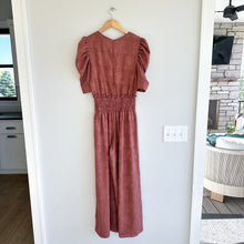 Load image into Gallery viewer, Current Air x Anthropologie Castille Wide Leg Jacquard Floral Jumpsuit Pink XS
