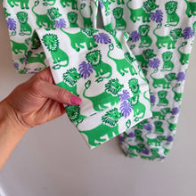 Load image into Gallery viewer, Roller Rabbit Leo The Lion Print Cotton Sweatpants Green Kid's 12 NWT