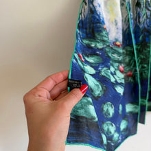 Load image into Gallery viewer, Petrusse Claude Monet's "Water Lilies" Silk Rectange Scarf