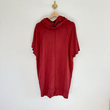 Load image into Gallery viewer, PrAna Carys Pullover Hooded Short Sleeve Casual Mini Dress Burnt Red XS