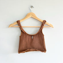 Load image into Gallery viewer, Free People Movement Happiness Runs Ribbed Cropped Tank Brown XS/S