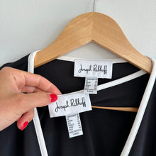 Load image into Gallery viewer, Joseph Ribkoff Ruffles 3/4 Sleeve Tie-Up Front Jacket Top Set Black 14