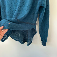 Load image into Gallery viewer, Free People Not Cold In This Lace Top Deep Jewel S NWT