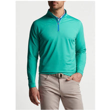 Load image into Gallery viewer, Peter Millar Lily Pad Perth Melange Performance Quarter-Zip Sweatshirt Green XXL